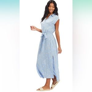 Billabong Women's Lovely Ways Button Front Midi Dress